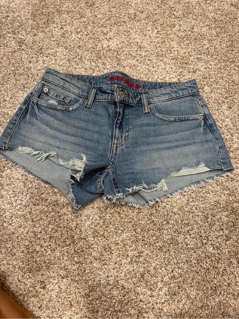 Lucky Brand Distressed Light Blue Denim Cutoff Shorts